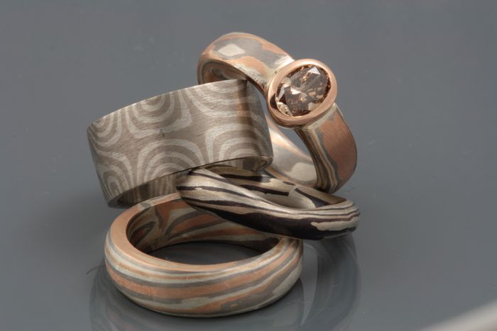 Mokume Gane ring group: a group of Mokume Gane rings